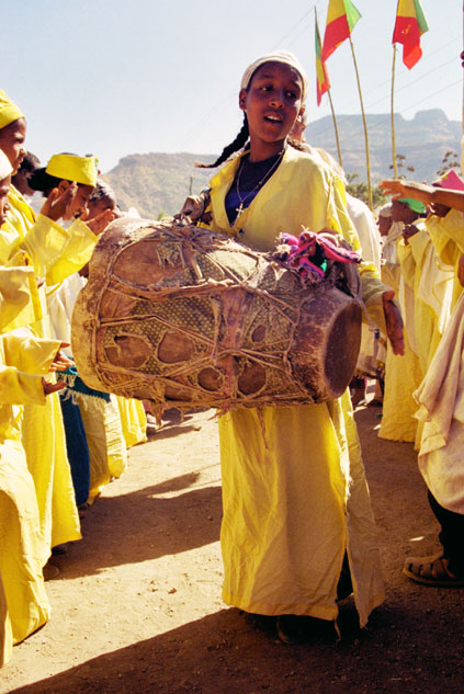 Procession during Timkat. Lalibela. North,  Ethiopia.