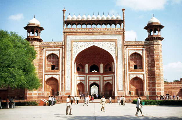 Taj Mahal complex. Agra town. India.
