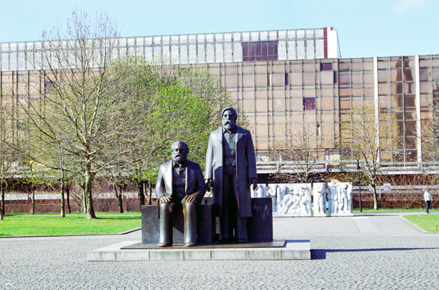 Karl Marx and Frederick Engels. Berlin. Germany.