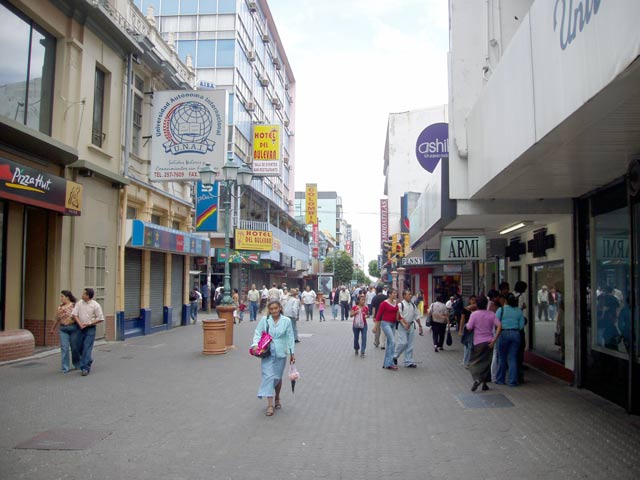Stree at San Jose. Costa Rica.