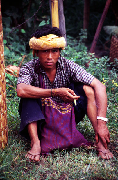 Man at market. Inle lake area. Myanmar (Burma).