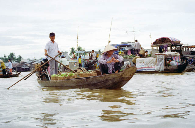 River life in Mekong delta.  Vietnam.