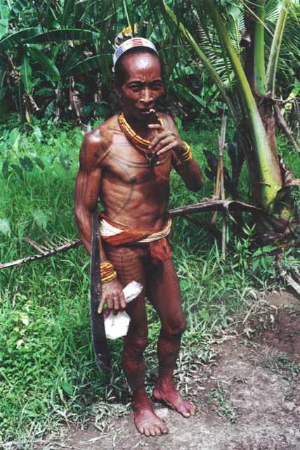 Mentawai man. Siberut island. Sumatra,  Indonesia.