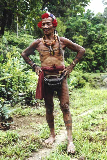 Mentawai man. Siberut island. Sumatra,  Indonesia.