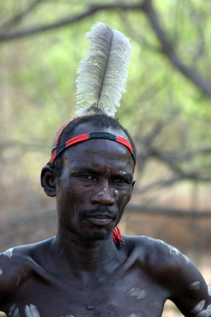 Local man, Murle village. South,  Ethiopia.