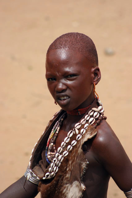 Hamar people at Turmi market. South,  Ethiopia.