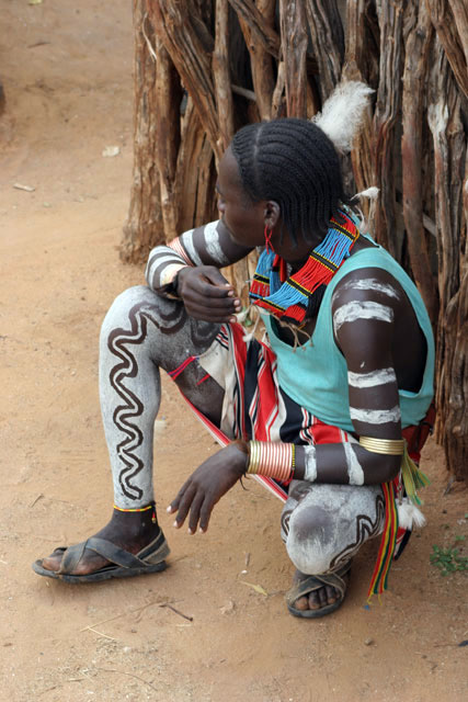 Hamar people at Turmi market. South,  Ethiopia.