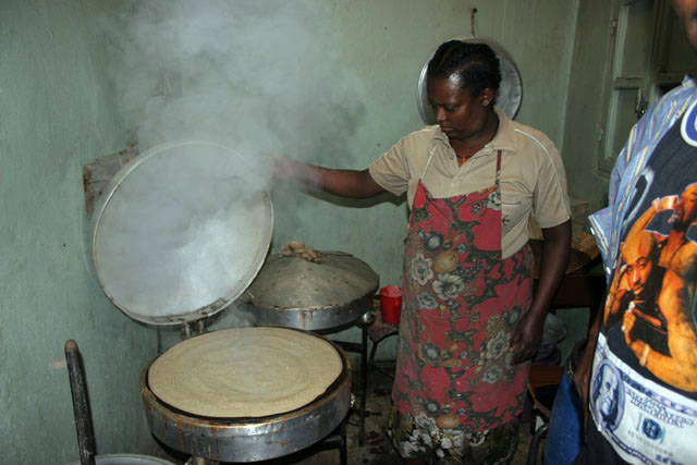 Injara preparation, Addis Abeba. North,  Ethiopia.