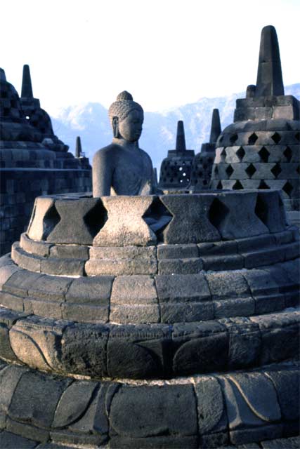 Borobudur temple. Java,  Indonesia.