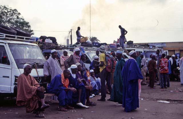 Morning at bus station, Dakar. Senegal.