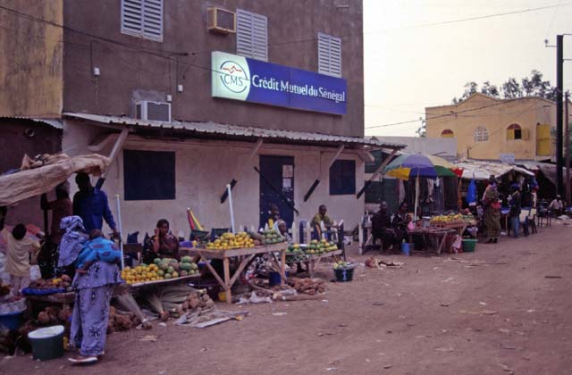 Street at Bakel town. Senegal.