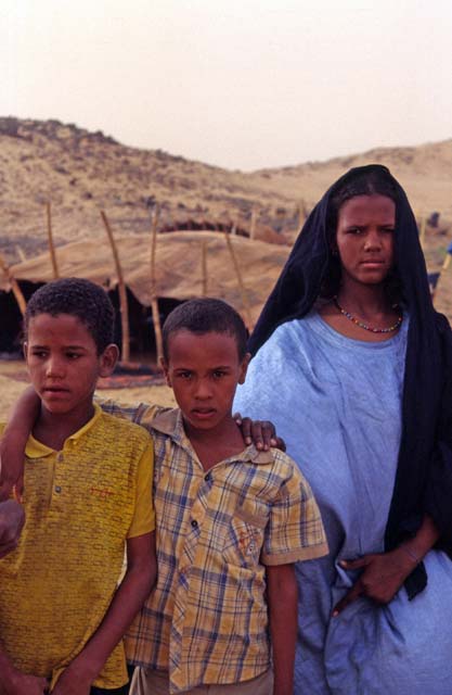 Morning at Tuareg campement. Sahara desert and Adrar des Ifoghas area. Mali.