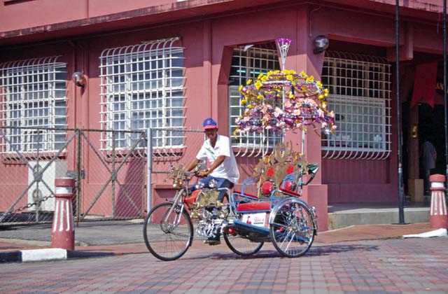 Pedicab at Melaka city. Mainland,  Malaysia.