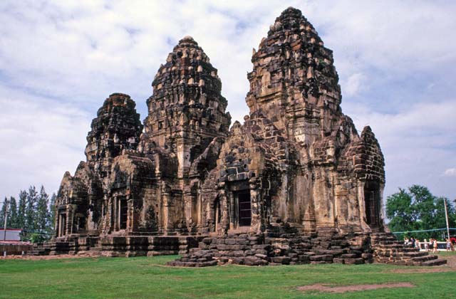 Old khmer-style ruins at Lopburi town. Thailand.