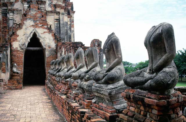 Old ruins at Ayuthaya town. Thailand.