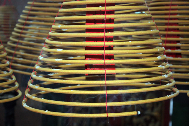 Incense stick. Man Mo Temple. Hong Kong.