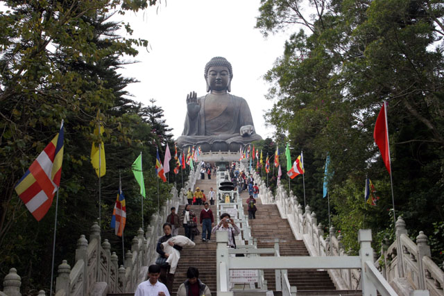 Tian Tan Buddha statue. Hong Kong.