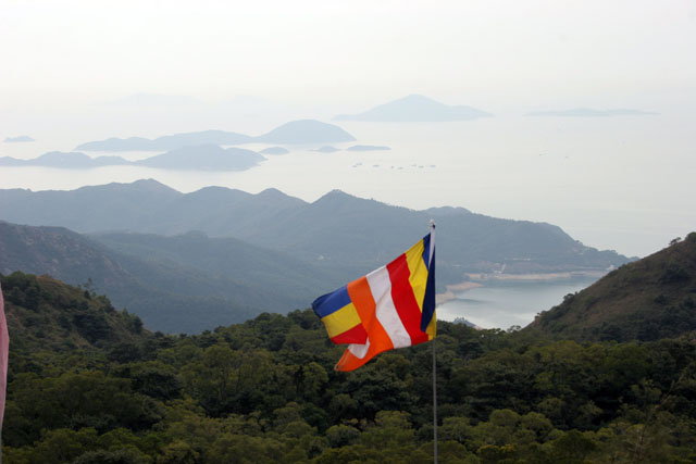 Monastery of Tian Tan Buddha statue. Hong Kong.