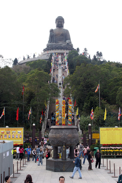 Tian Tan Buddha statue. Hong Kong.