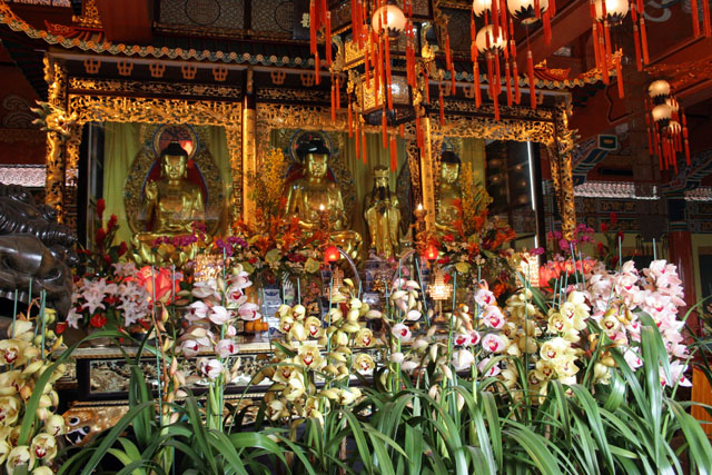 Po Lin Buddhist monastery. Place where Tian Tan Buddha statue is found. Hong Kong.