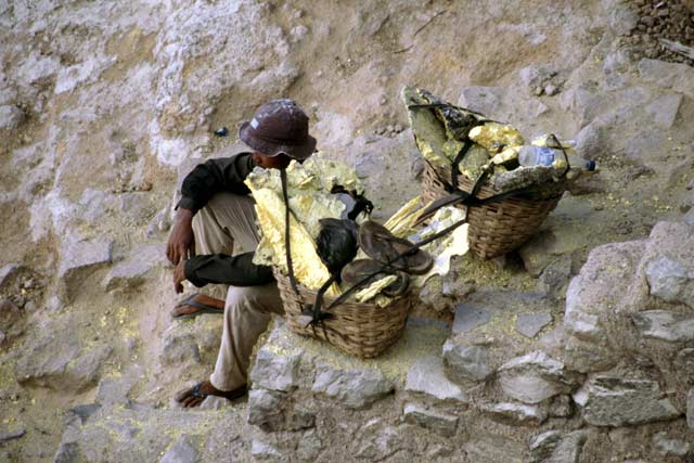 Kawah Ijen Vulcano. Java,  Indonesia.