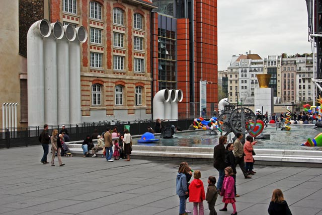 Fountain next to Pompidou Centre, Paris. France.