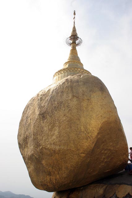 Stupa called Kyaiktiyo (Golden rock). Myanmar (Burma).