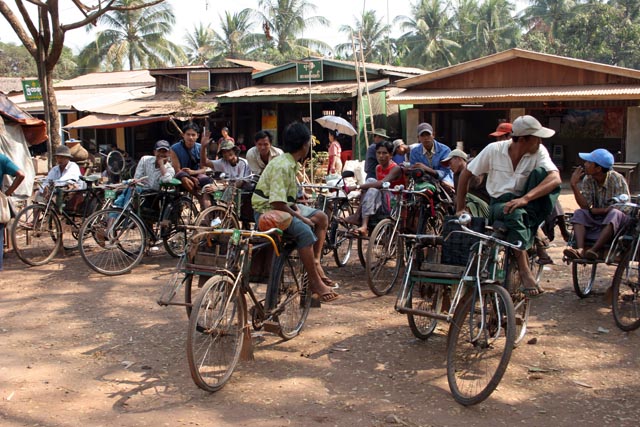 Rikshaws. South of Yangon. Myanmar (Burma).