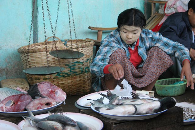 Market at Nyaung U. Myanmar (Burma).
