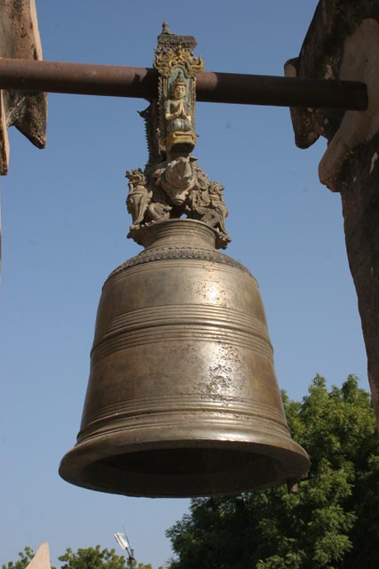 Bell at one of the Temples of Bagan. Myanmar (Burma).