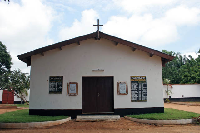Church inside fort at Ouidah town. Benin.