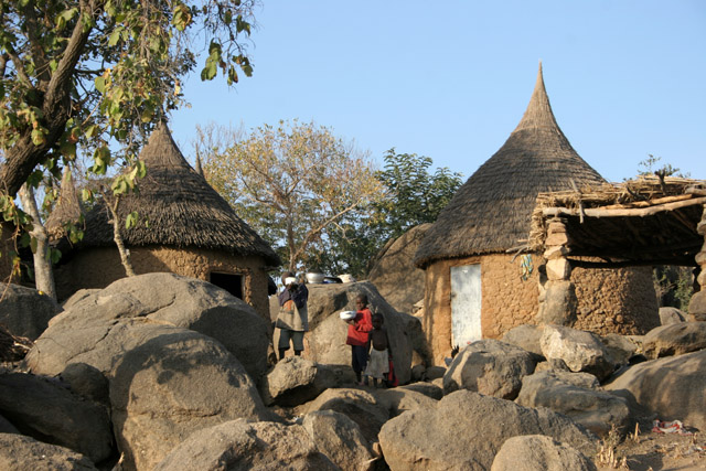 Mountain village Djingliya at Mandara Mountains. Cameroon.