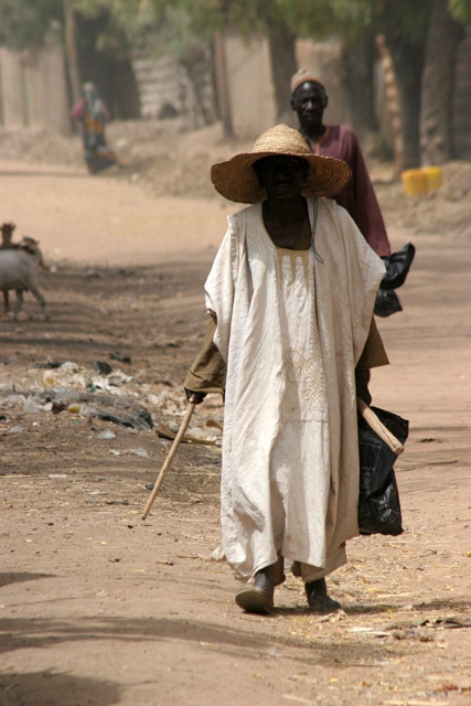 At street at Rey Bouba village. Cameroon.