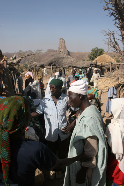 At the market at Rhumsiki (Roumsiki) village at Mandara Mountains. Cameroon.