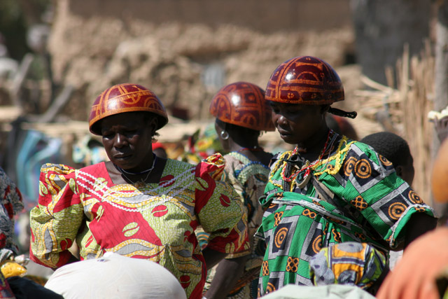 Market at Tourou village at Mandara Mountains. Cameroon.