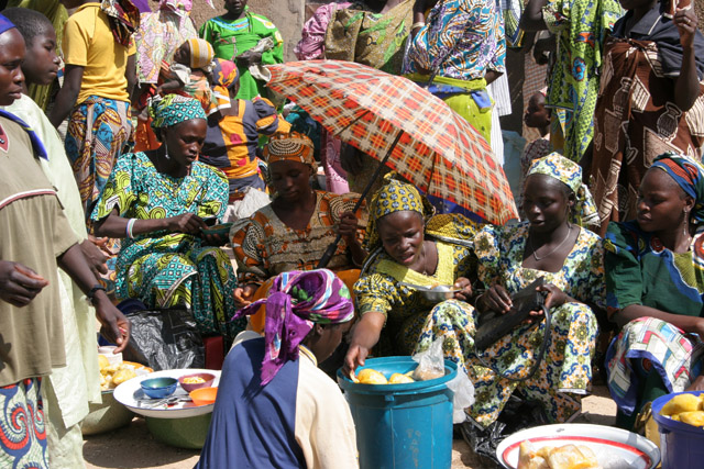 Market at Tourou village at Mandara Mountains. Cameroon.