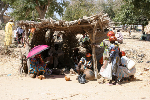 Market at Tourou village at Mandara Mountains. Cameroon.
