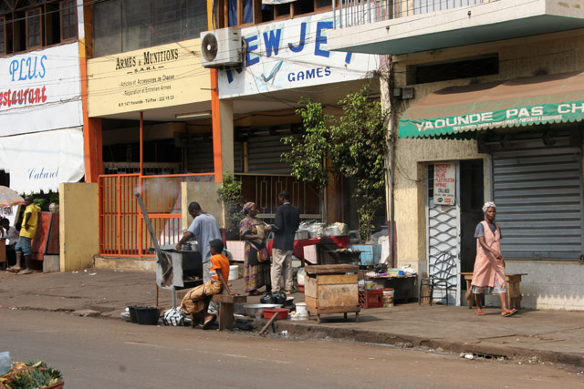 Street at Yaounde capital. Cameroon.