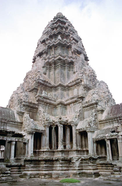 View to the Angkor Wat temple. Angkor Wat temples area. Cambodia.