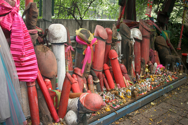 Chao Mae Tuptim Shrine, one of the most extraordinary spirit houses in Bangkok, Thailand. Thailand.