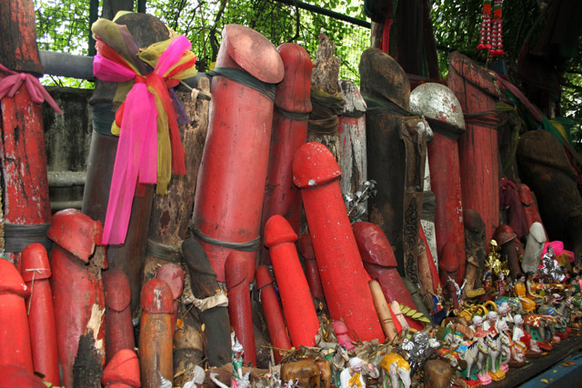 Chao Mae Tuptim Shrine, one of the most extraordinary spirit houses in Bangkok, Thailand. Thailand.