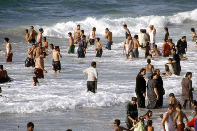 On the beach in Alexandria. Egypt.