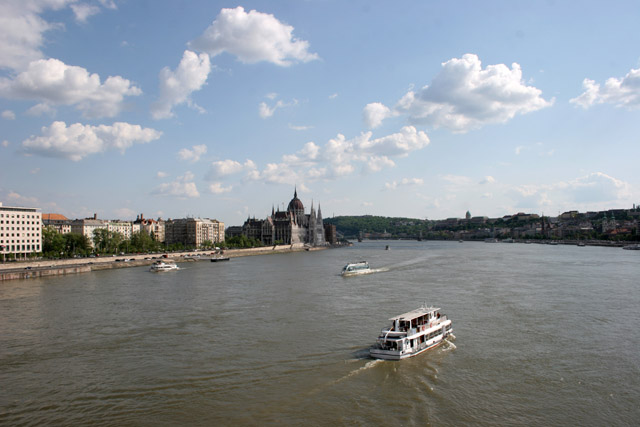 View from Danube River front, Budapest. Hungary.