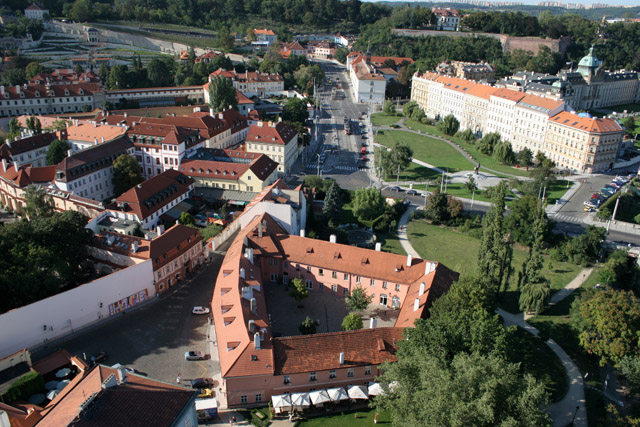 Awesome Prague panorama from balloon. Czech Republic.