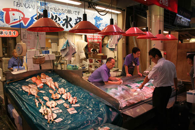 Omicho market, Kanazawa town. Japan.