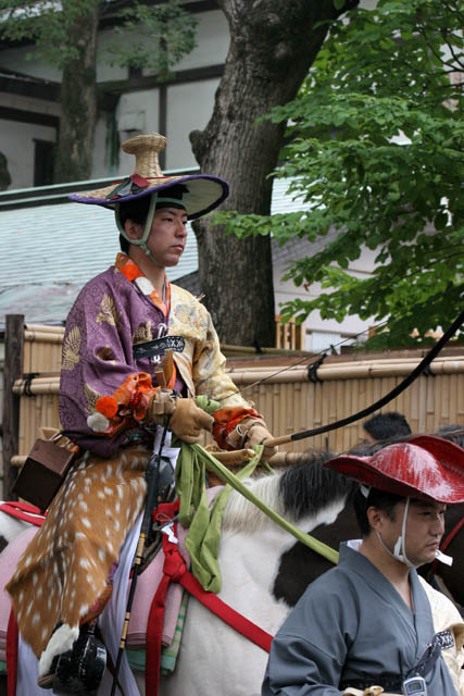 Tsurugaoka Hachiman-gu Shrine Reitaisai (Annual Festival). Today is held Yabusame - traditional japanese horseback archery. Kamakura town. Japan.